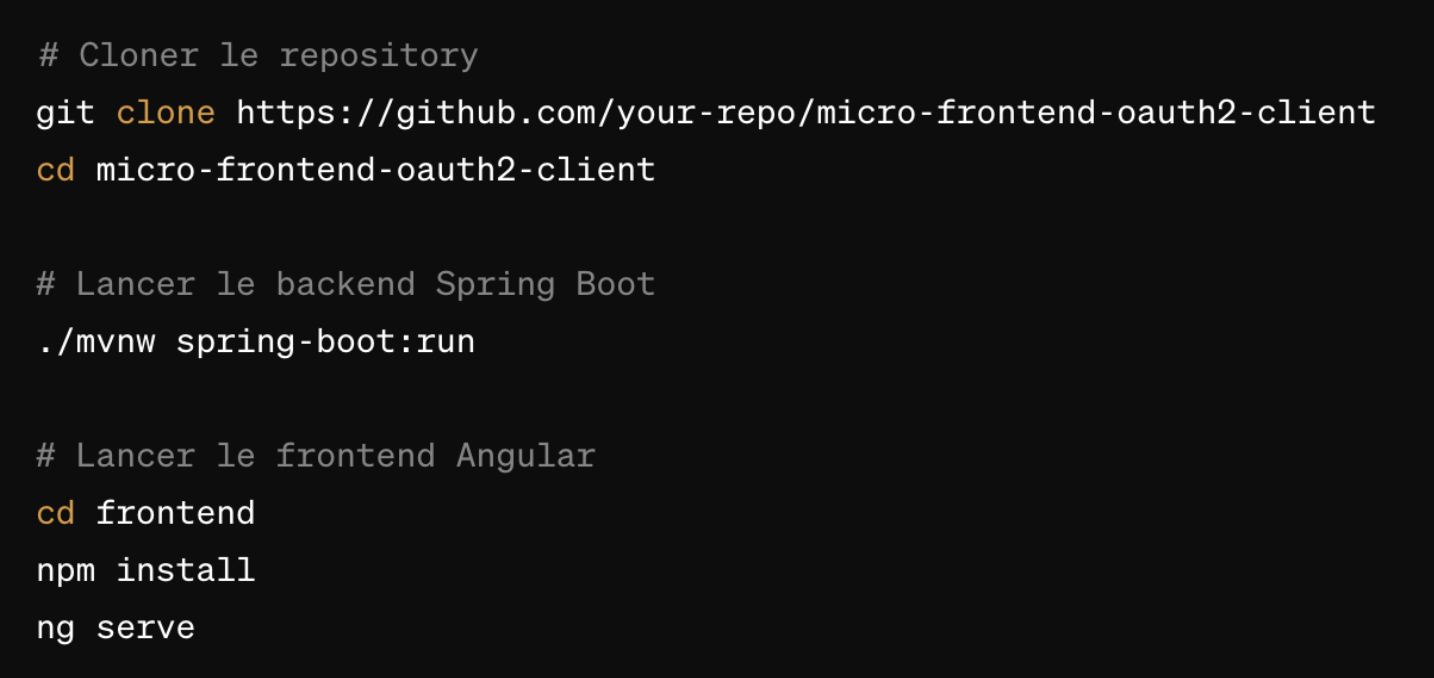 cloner repository git application micro-frontend